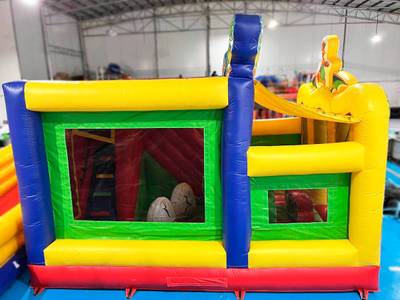 Коммерческий надувной батут «Динопарк 2» с крышей, 6*4*4,3 м