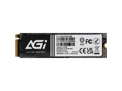 SSD накопитель AGI AI298 512ГБ, M.2 2280, PCIe 3.0 x4, NVMe [AGI512GIMAI298-CB]