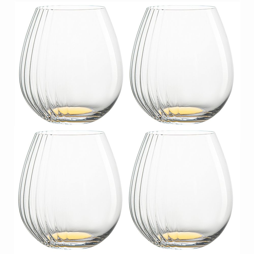 Набор бокалов для вина Alice, 610 мл, золотистые, 4 шт.