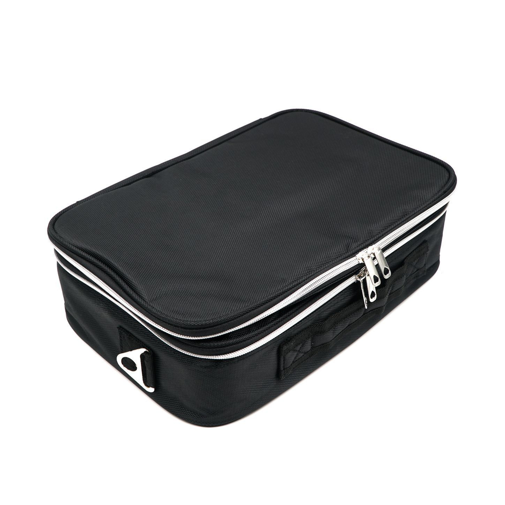 Кейс для мастера средний с зеркалом (35*24*12,5) голубой