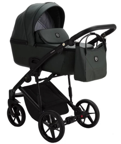 Детская коляска Adamex Mobi Deluxe 2 в 1 M-SA29 (ТЕМНО-ЗЕЛЕНАЯ КОЖА)