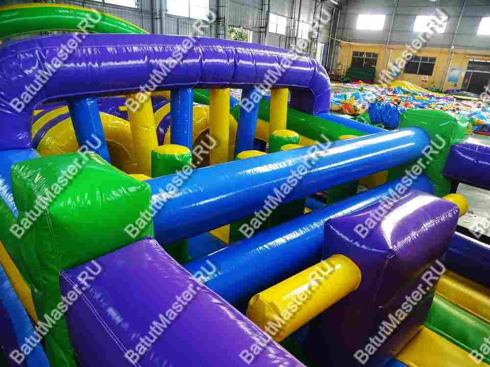 Надувной батут "Длинная полоса препятствий" 10*4*3 м