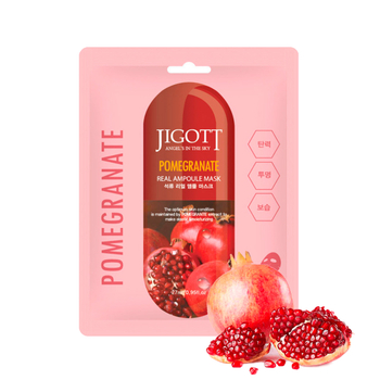 Маска для лица Jigott Pomegranate Real Ampoule Mask тканевая Гранат 27 мл