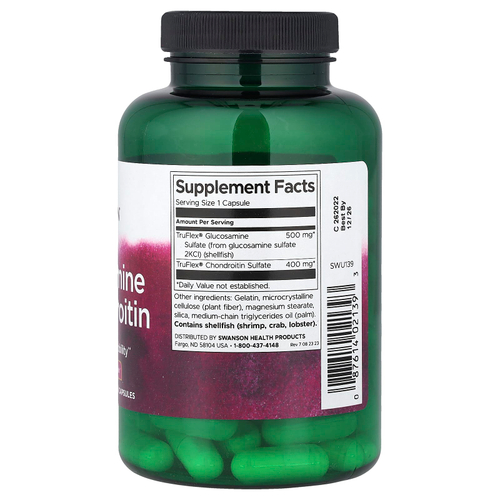 Swanson, глюкозамин и хондроитин, 90 капсул