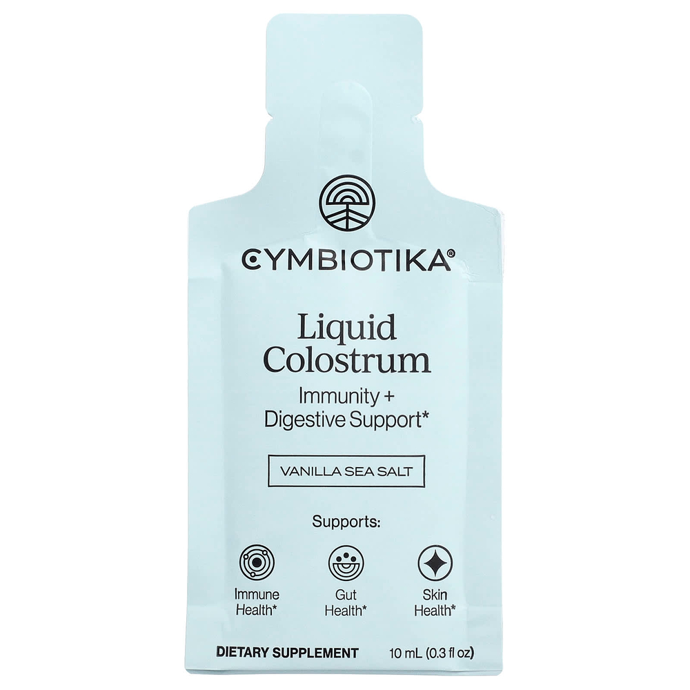 Cymbiotika, молозиво, ваниль и морская соль, 26 пакетиков по 10 мл (0,3 жидк. унции)