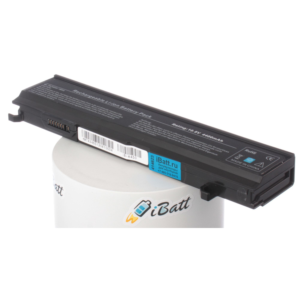 Аккумулятор iBatt 4400mAh, для Satellite A110-334 A105 A110-293 A110-195 A100-220 M70-340 A100-528 A85-S107