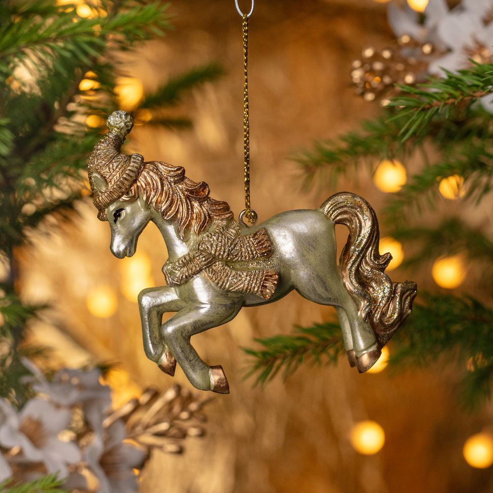 ЕЛОЧНОЕ УКРАШЕНИЕ "ЛОШАДКА" 8Х2,5Х10 СМ