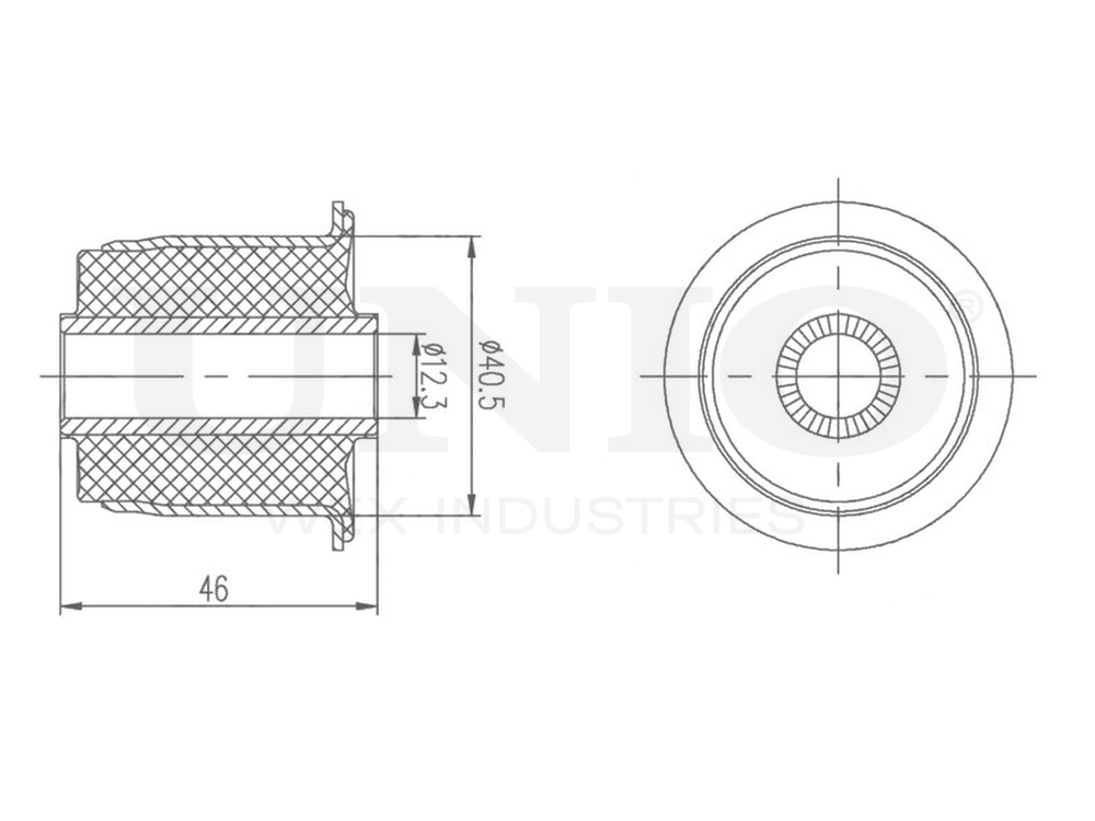 Сайлентблок внутренний переднего верхнего рычага UNIO RMP-20175