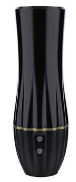 Клиторальный стимулятор-помада LIPSTICK - 9,3 см. (Цвет: черный с красным)