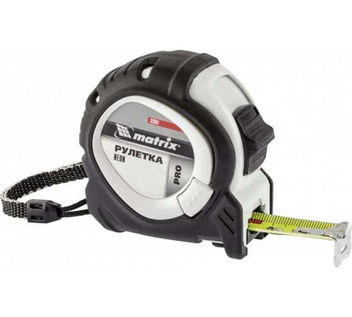 РУЛЕТКА MATRIX NEON 5МX25ММ ОБРЕЗИНЕННЫЙ КОРПУС 32592