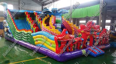 Коммерческий надувной батут "Хижина дракона", 15*8*6,3 м