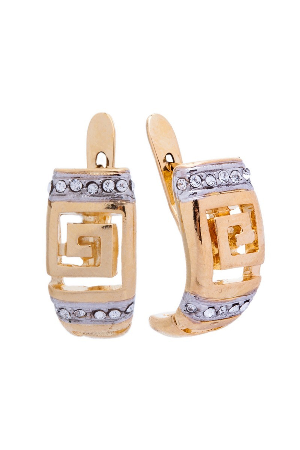 "Пенелопа" серьги в золотом покрытии из коллекции "Гауди" от Jenavi  с английским замком