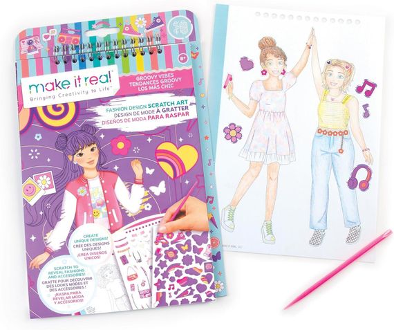 Fashion Design Scratch Art: Groovy Vibes