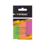 Закладки клейкие inФОРМАТ 15х50 мм 40 штх3 цв. неон бумажн.