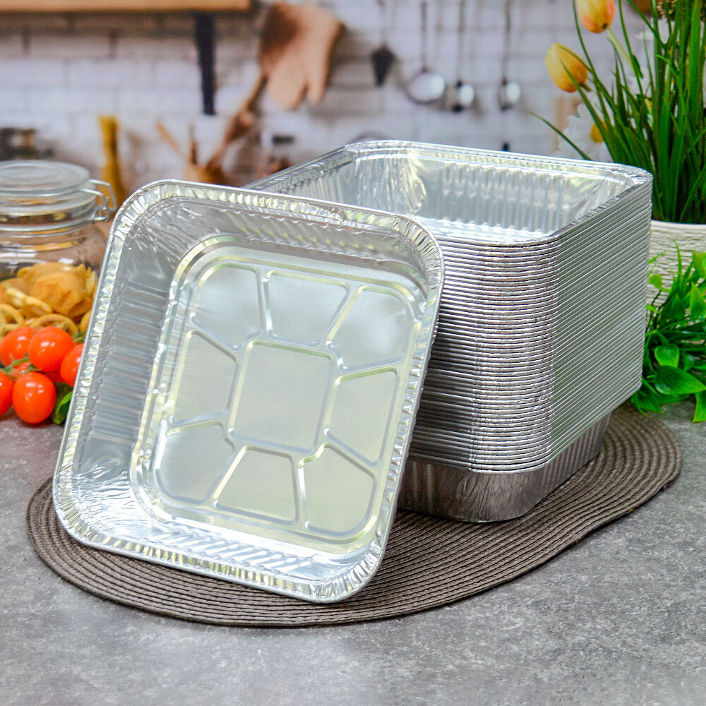 Форма для запекания алюминиевая фольга 20,5*20,5*4,5см 1400мл LAMINA (50шт)