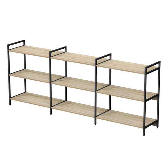 10ССТ.3.800 Стеллаж средний тройной 3 полки, широкий (2360*400*952)