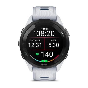 Умные часы Garmin Forerunner 265 белые с бело-синим ремешком