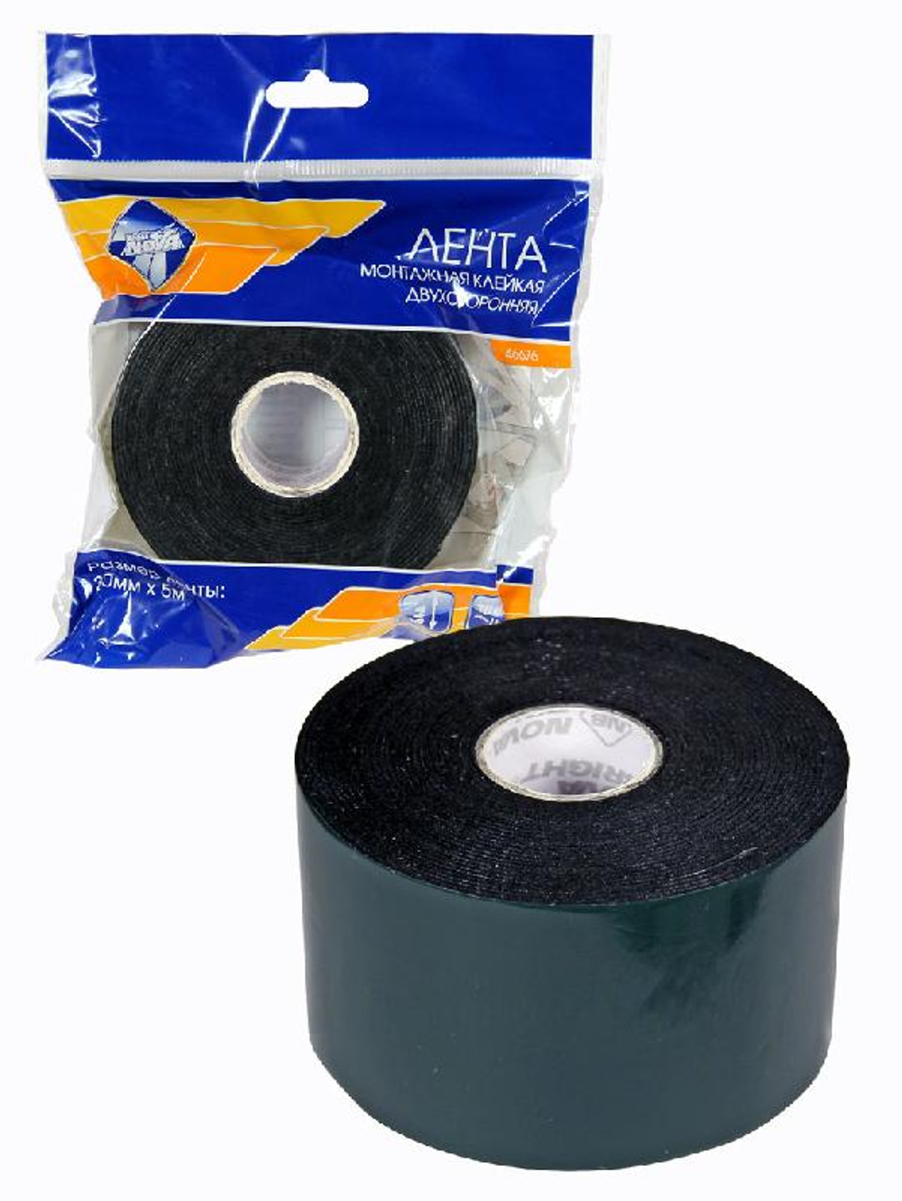 Скотч 2-х сторонний  30мм х 5м зеленый Nova Bright 46676