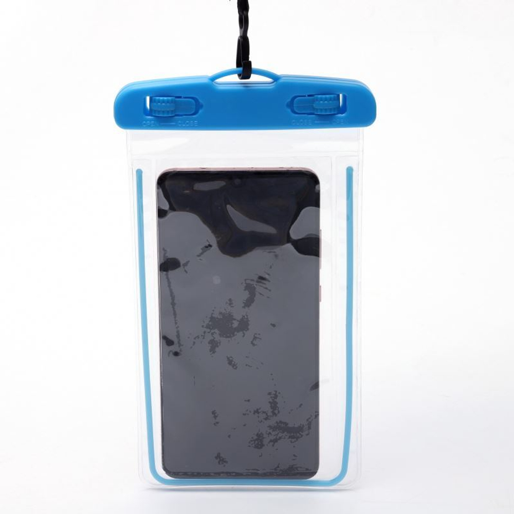 Водонепроницаемый чехол для смартфона DF Water-01 blue