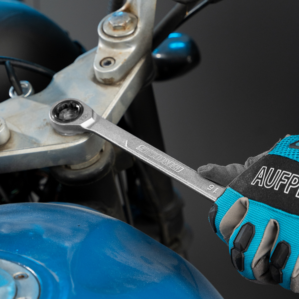 Ключ комбинированный трещоточный, 16 мм, количество зубьев 100 Gross