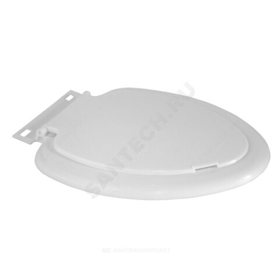 Сиденье для унитаза прямоугольное пластик исп1 белое АК-01