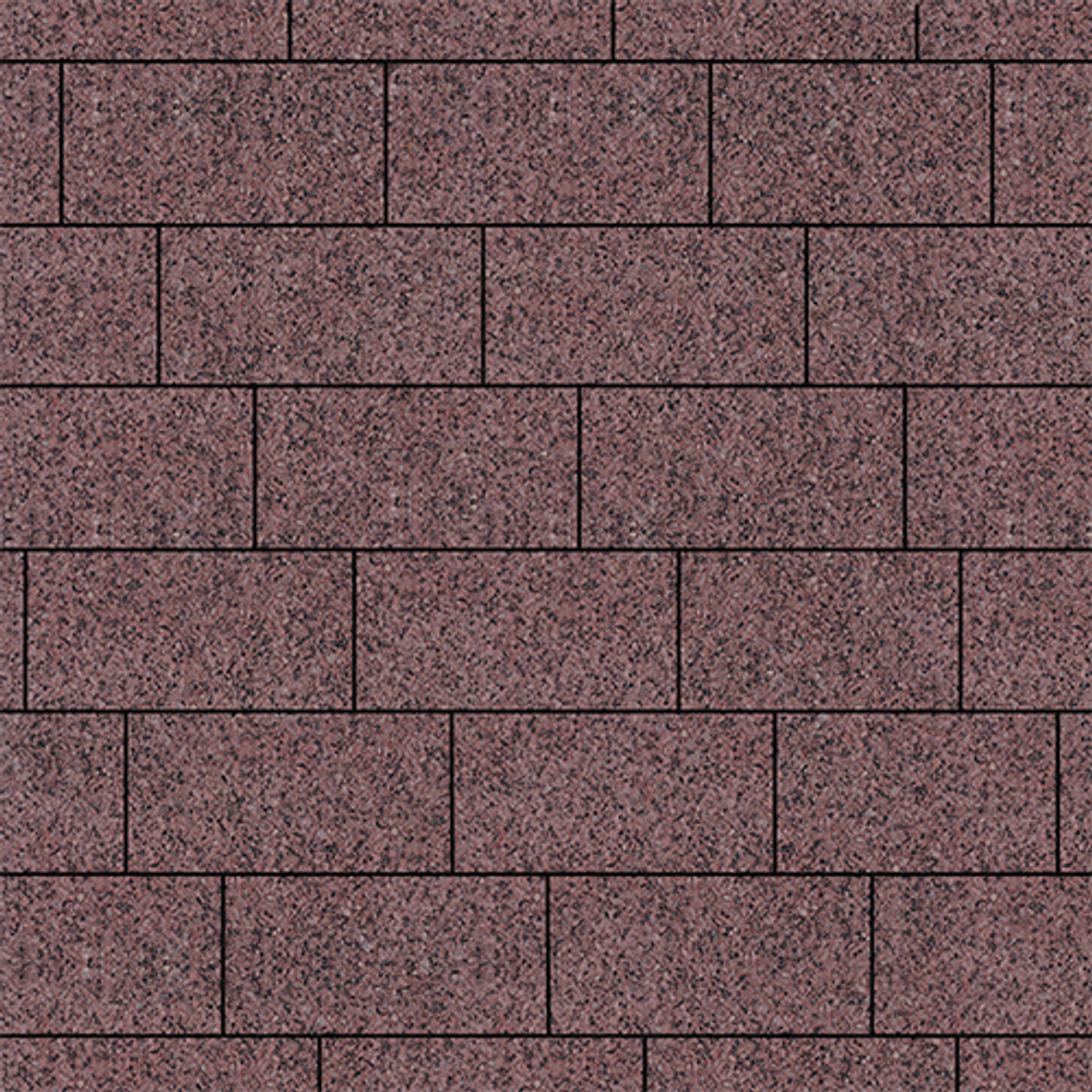 Тротуарная плитка ПРЯМОУГОЛЬНИК 300х150 мм - Гранит+ Красный с черным