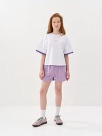 Комплект футболка и шорты "Молоко/Лаванда" с принтом 7+