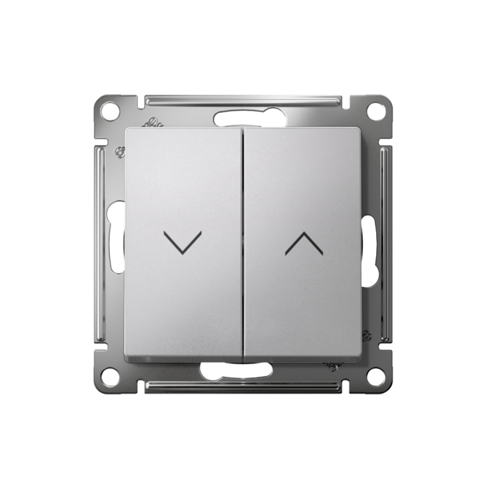 Выключатель для жалюзи 2-кл. AtlasDesign 10А механизм алюм. SE ATN000319