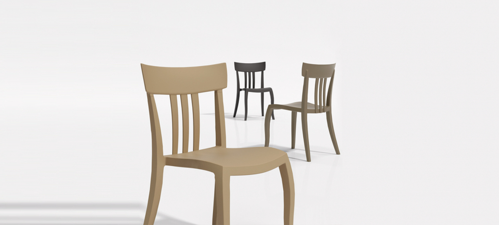 Стул пластиковый Papatya Trio-S, антрацит