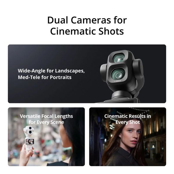 Экшн-камера DJI Osmo Pocket 4P Vlog Combo Темно-серый | Classic Black