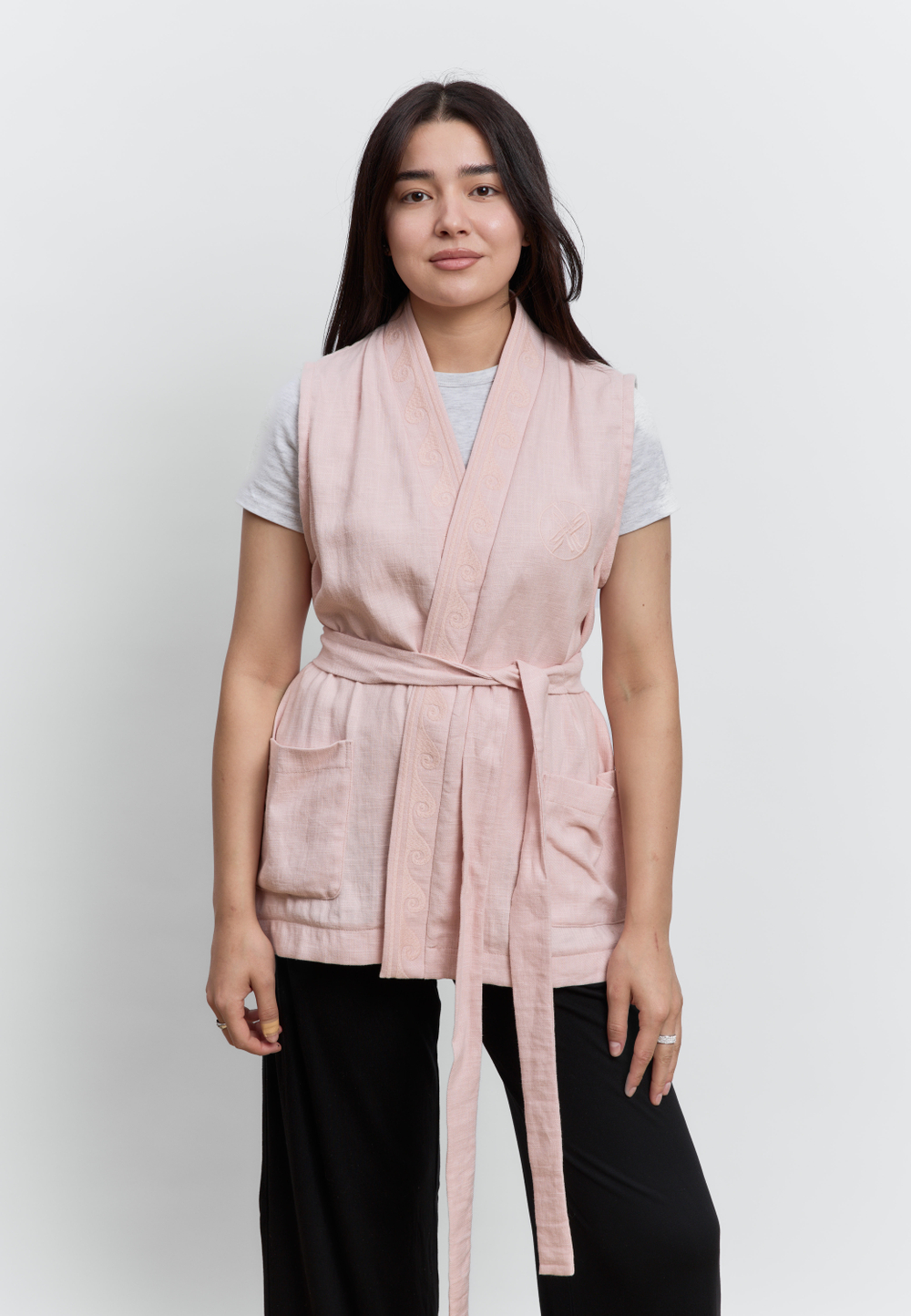Жилет льняной OYU TOLQYN PINK
