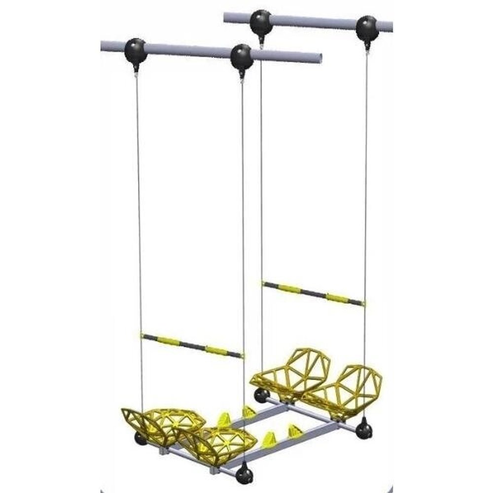 Качели парные сдвоенные непрозрачные высотой 500 см