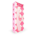 Розовый двусторонний вибромассажер DJ Sona - 23,2 см. (Цвет: нежно-розовый)