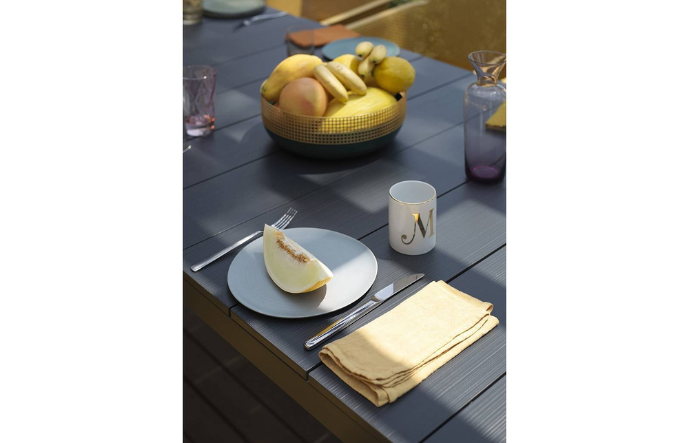 Стол металлический раздвижной Nardi Rio Alu 210 Extensibile, антрацит