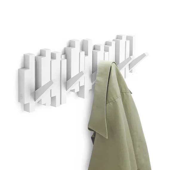 Настенная вешалка Sticks белая