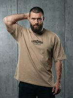 Футболка оверсайз хлопковая LEGENDA Величайший Геркулес цвет песок