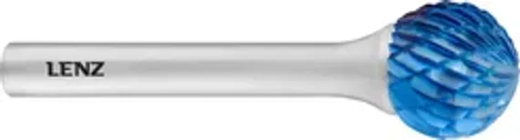 Борфреза твердосплавная LENZ форма G (парабола с заостренной головкой), 6х18х6х50 мм, насечка №3, без покрытия, арт. LZBG 035 N3