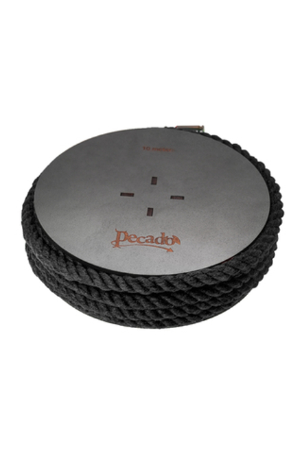 Веревка для шибари Pecado BDSM, на катушке, хлопок, черная, 10 м