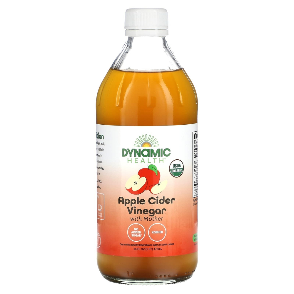 Dynamic Health, Яблочный уксус с матерью, стакан, 473 мл (16 жидк. Унций)