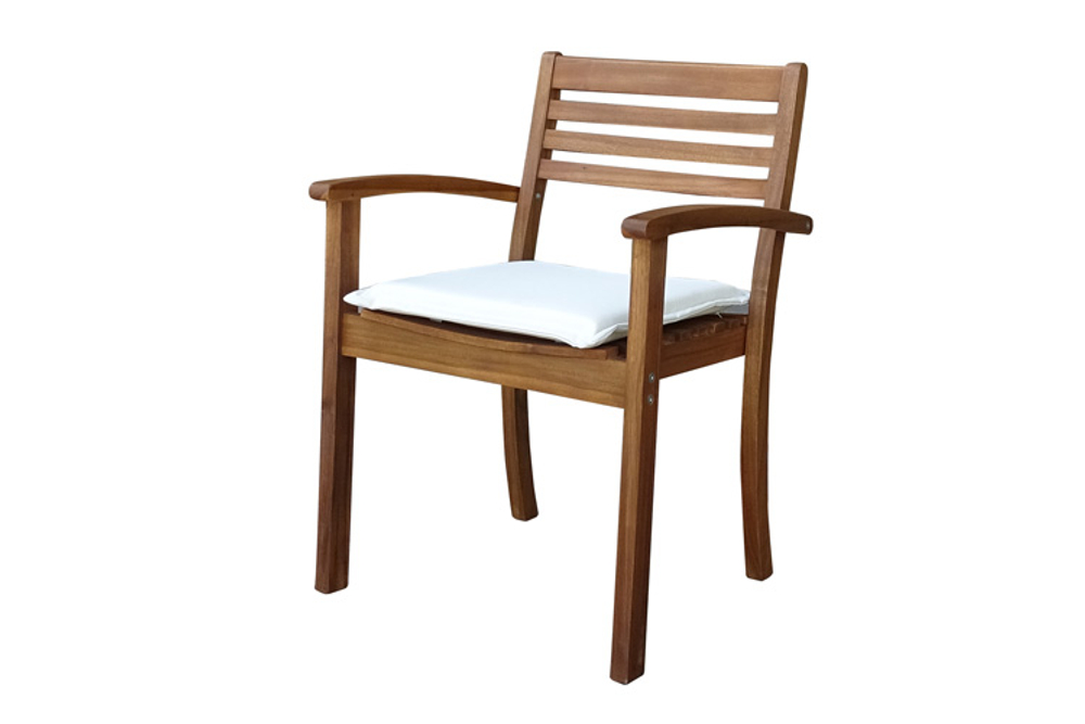 Стул из акации Joygarden КАРО, белый, коричневый