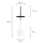 Ерш для унитаза LAIMA, с подставкой, металл, черный, глянцевый, 604960