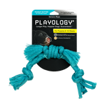 Playology сенсорный канат PUPPY SENSORY ROPE для щенков мелких и средних пород 8-16 недель с ароматом арахиса, цвет голубой