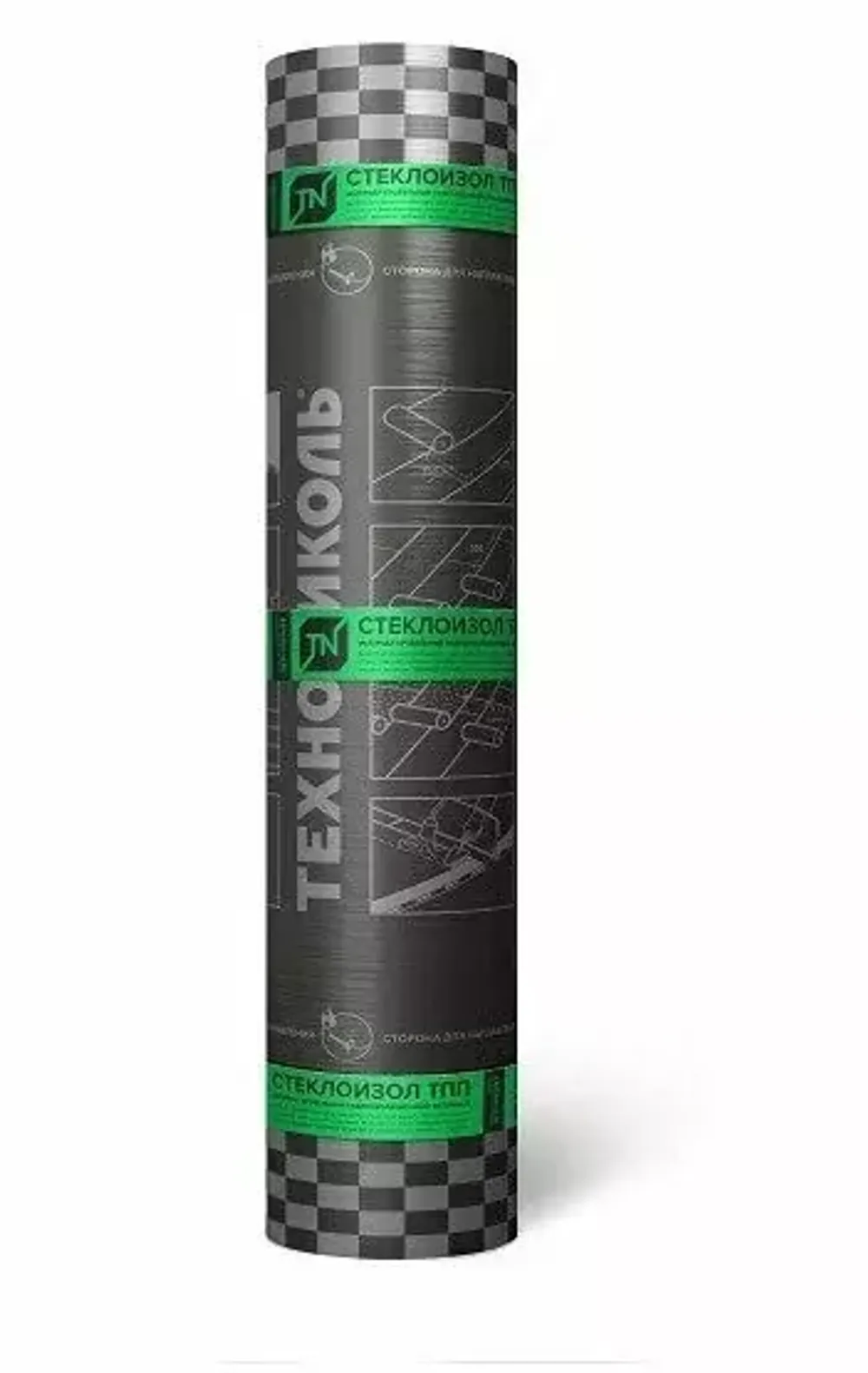 Стеклоизол ХКП 3,5 сланец серый (1*10м), посыпка крупнозернистая, верхний слой