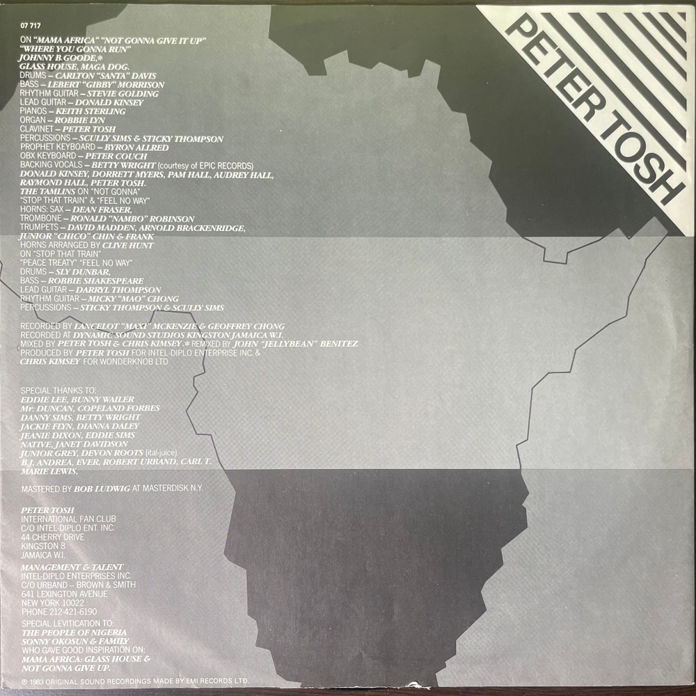 Peter Tosh ‎– Mama Africa (Голландия 1983г.)