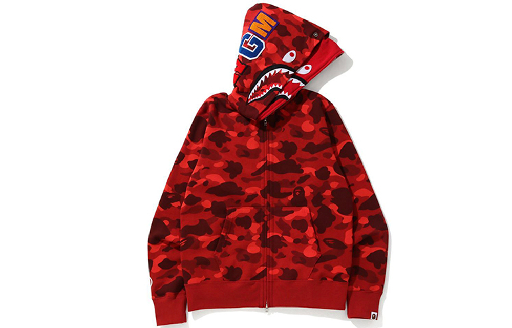 A Bathing Ape Color Camo Shark Wide Full Zip Double Худи