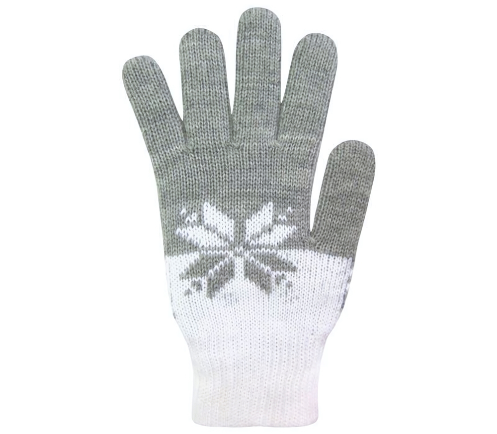 Перчатки "31 Декабря" серый/белый р.16, 1 шт.