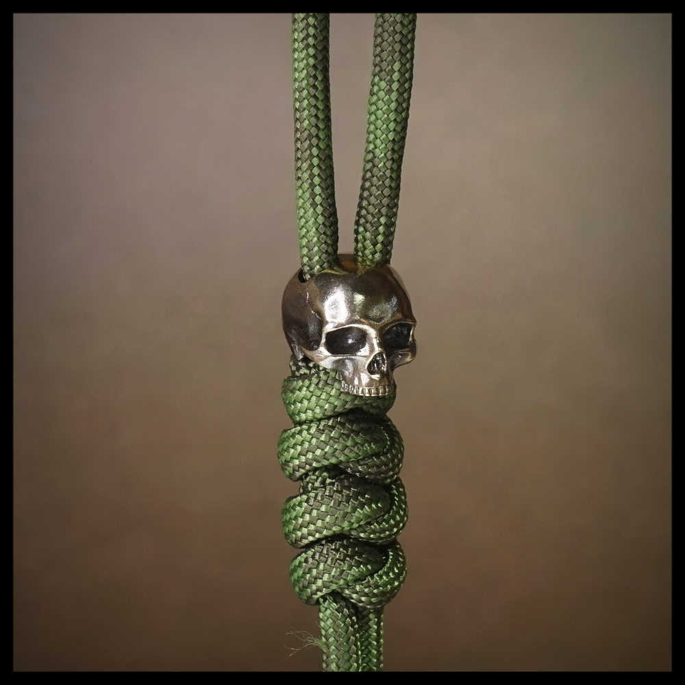 Темлячная бусина "Черепок" для ножей , латунь