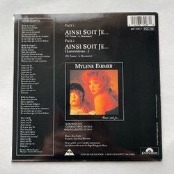 Винтажная виниловая пластинка LP Mylene Farmer Ainsi Soit Je (Франция 1988) 7 дюймов маленькая пластинка