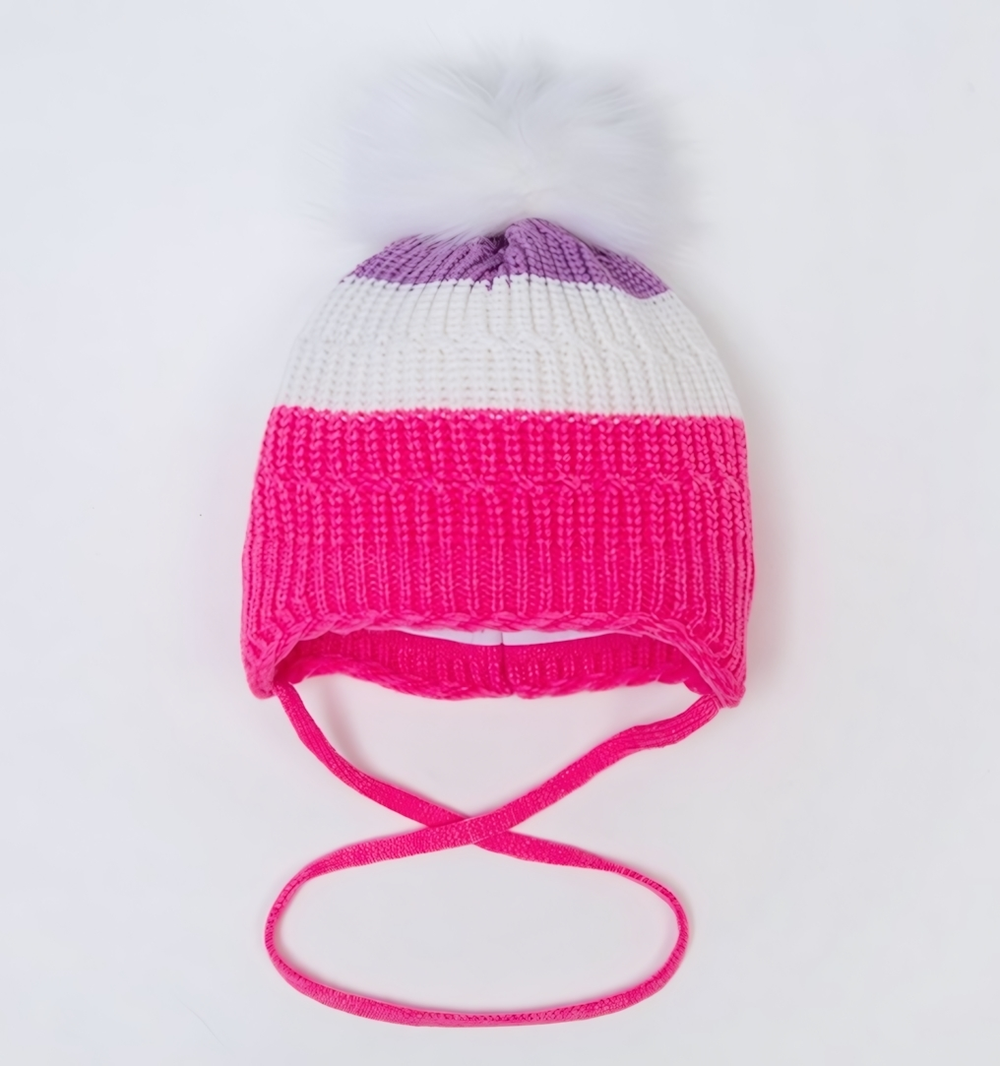 Шапка для девочек А.MDU9632/5, я.розовый/сиреневый, р-р 48-50 9209710