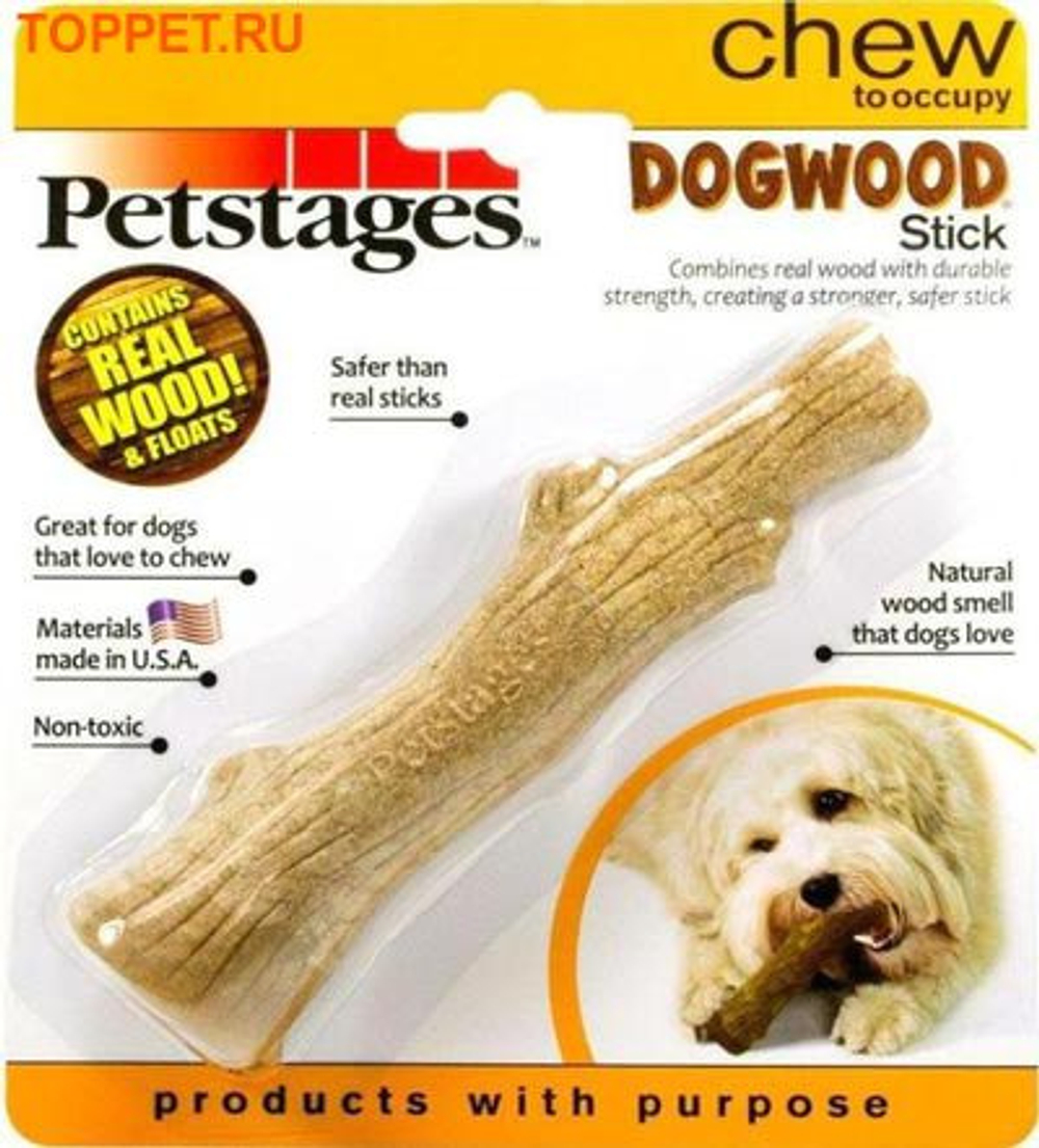 PETSTAGES Игрушка для собак деревянная палочка очень маленькая 10 см